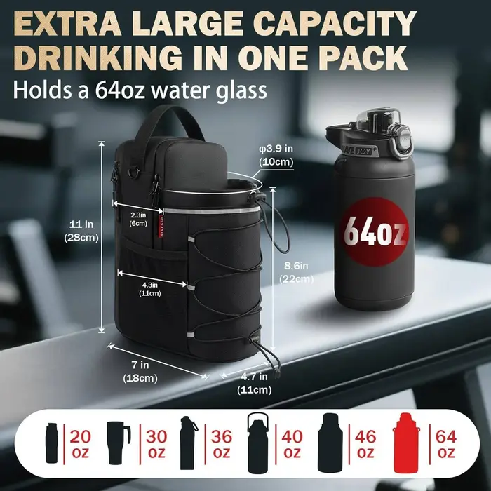 Nouveau sac de sport magnétique pour hommes et femmes – Porte-bouteille à bandoulière avec fixation