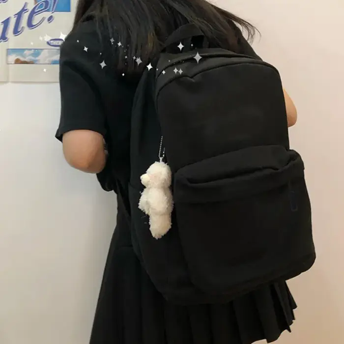 Sac à dos noir de grande capacité