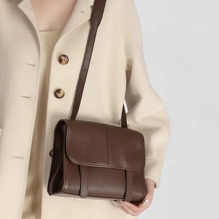 Sac Cambridge rétro en cuir véritable pour femmes, sacs à bandoulière avec sangle réglable, sacoche