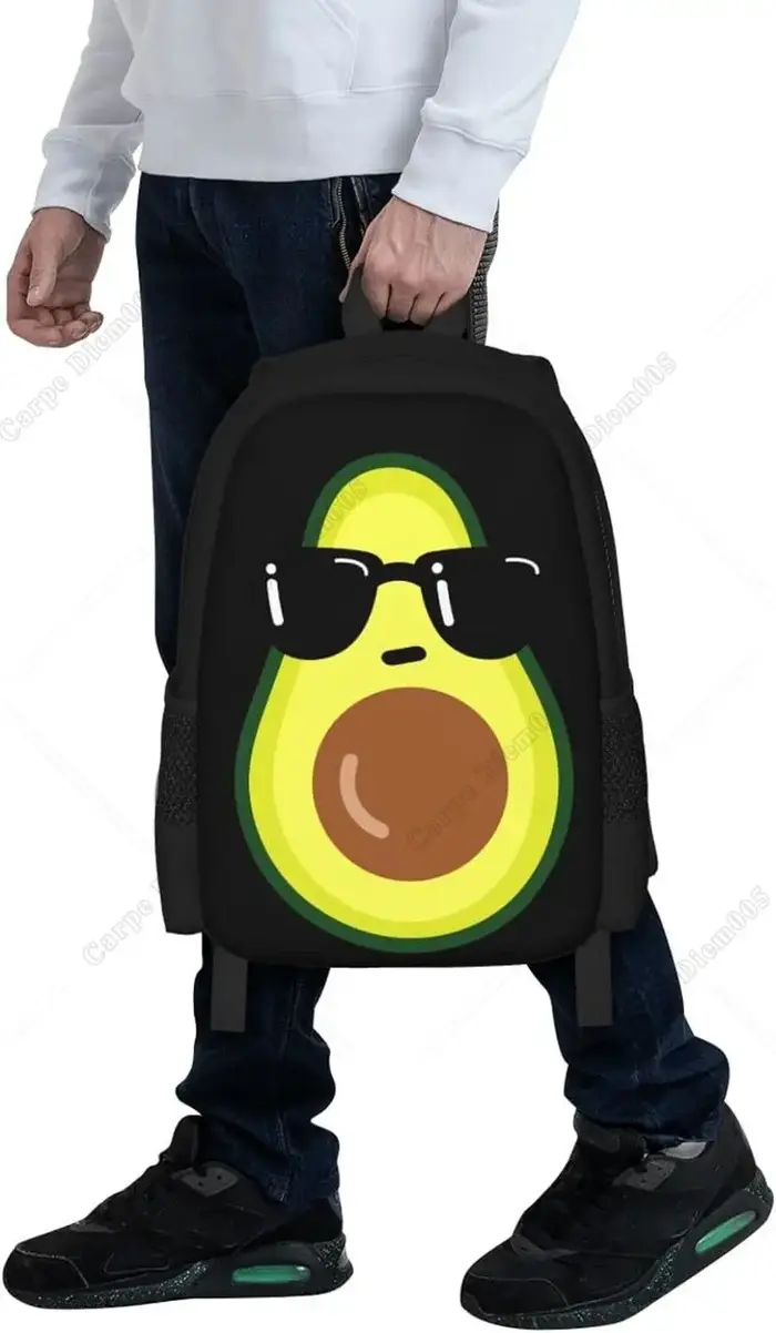 Sac à dos de dessin animé drôle avec lunettes de soleil noires