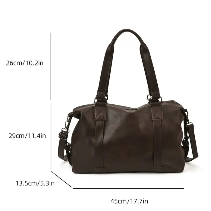 Sac fourre-tout de grande capacité pour femmes, sac à bandoulière de voyage de bonne qualité, sac à main noir marron pour dames, sacoche en cuir Pu solide