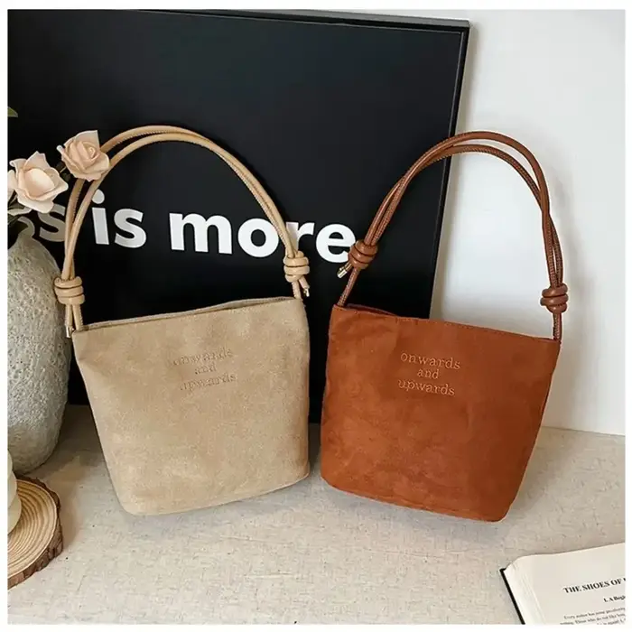 Sac à bandoulière rétro en daim
