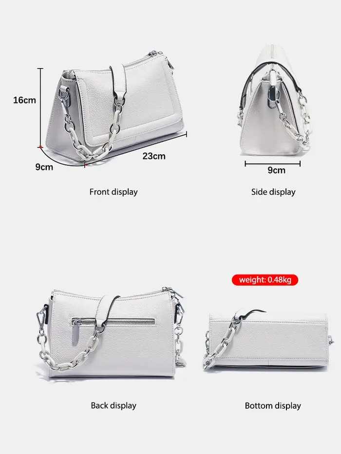 Zency – sacs à main en cuir souple avec chaîne bleue pour femmes, petit sac de luxe à poignée supéri