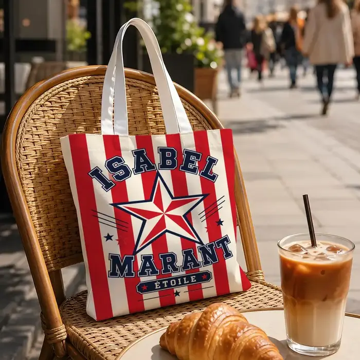 Sacs de rangement Isabel Marant Étoile, sac fourre-tout en toile, grande capacité, réutilisable, sac à bandoulière pour le shopping, les voyages et la plage