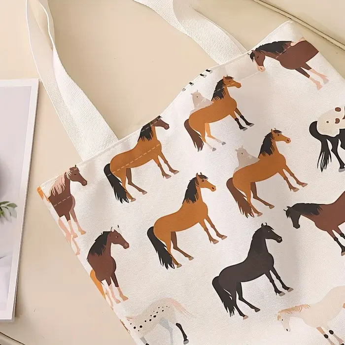 Sac fourre-tout imprimé cheval en Polyester