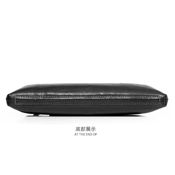 Pochette homme en cuir tanné végétal