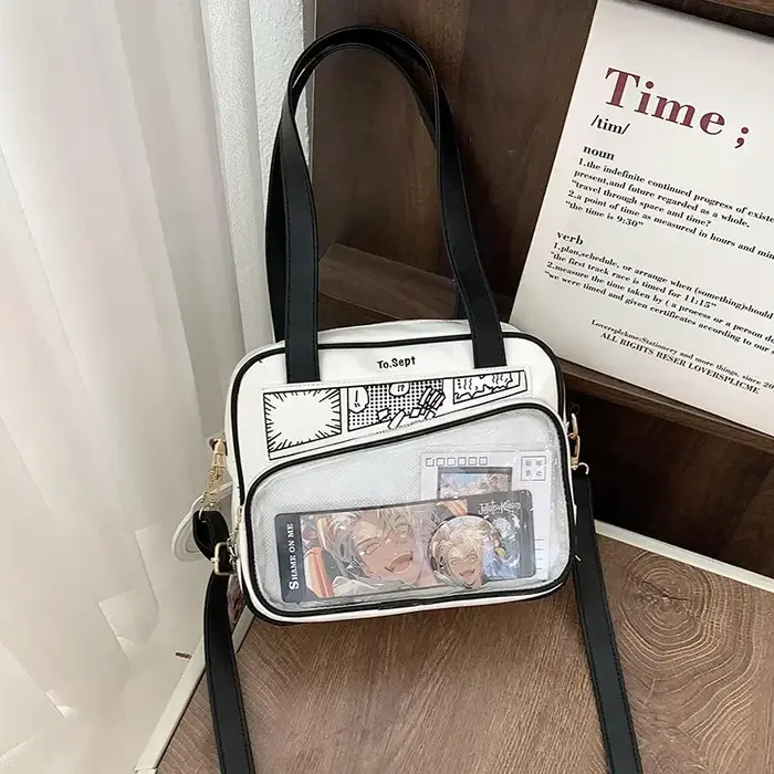 Y2K japonais Harajuku Ita sac pour femmes mignon sac à bandoulière filles Transparent Itabag sac