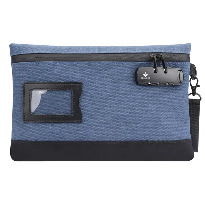 Sac d'argent avec serrure, sac d'argent en toile Durable pour sac de rangement de passeports en espè