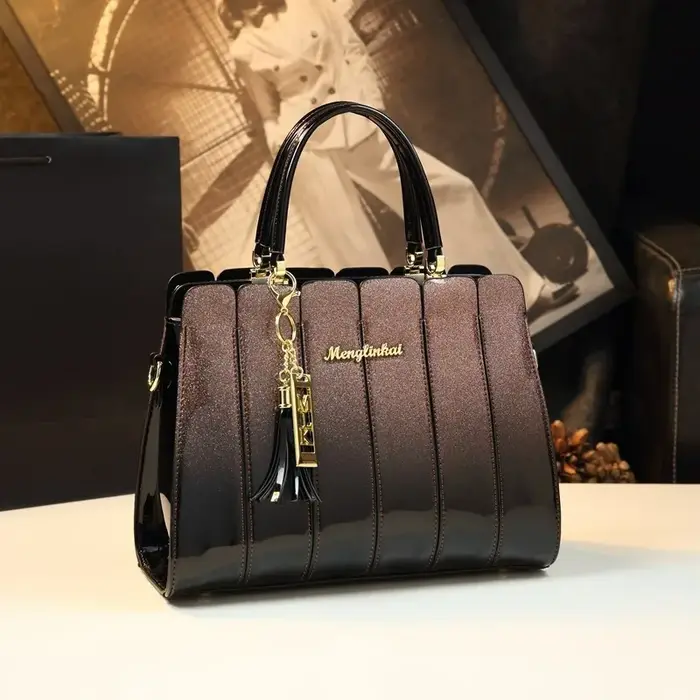 Sac polyvalent en cuir verni pour femmes