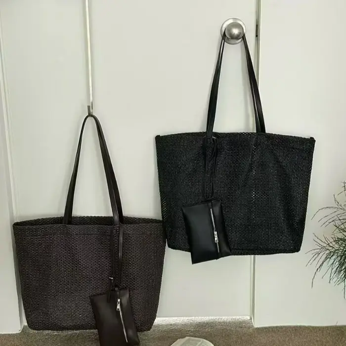 Sac à main tissé de grande capacité de style bohème