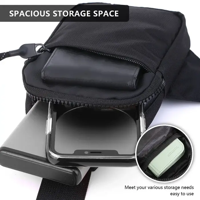 Nouveau sac de poitrine sport pour homme, petit sac à dos, sac messager pour femme, sac banane pour téléphone portable, mini sacoche tendance