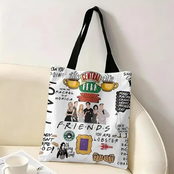 F-Friends TV Show Storage Bags Sac fourre-tout en toile pour femme