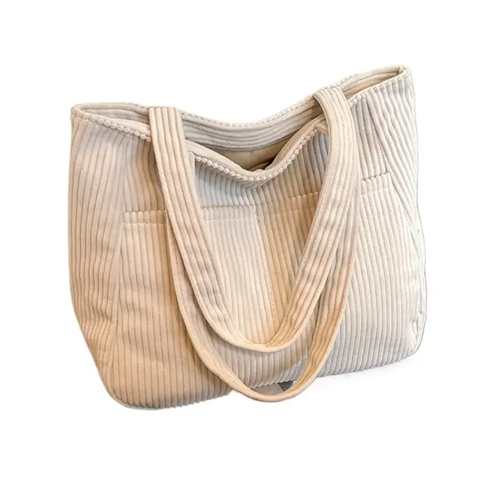 Velours côtelé couleur unie mode fourre-tout décontracté grande capacité 2025 haute qualité sacs pour femmes Simple