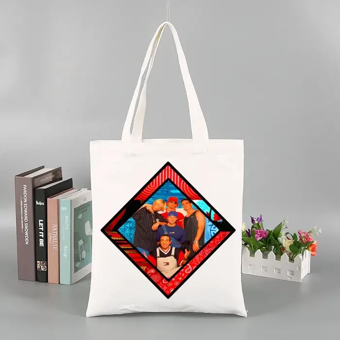 Sac fourre-tout en toile imprimée Ulzzang, sacs à main pour femmes, sacs à main pour garçons, groupe