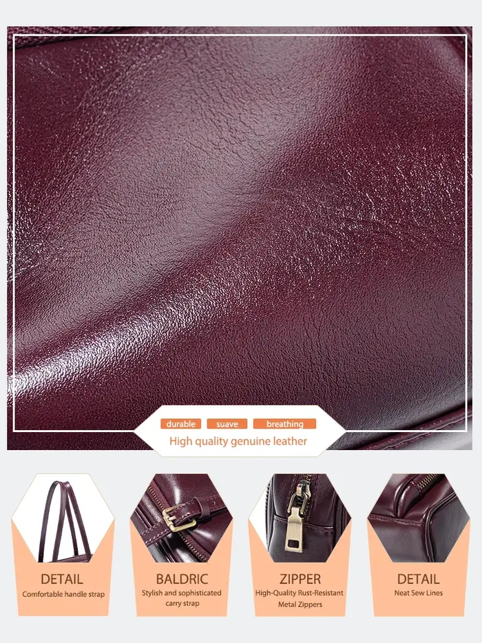 Zency – sac à main en cuir souple pour femmes, sac à bandoulière sous les bras, grande capacité, pou