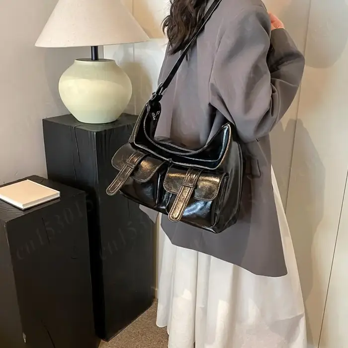 Stylsih-Sac fourre-tout en cuir PU pour femme