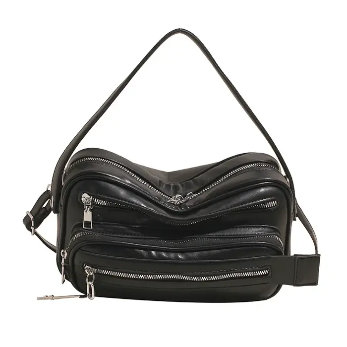 Sac messager en cuir PU souple pour femmes