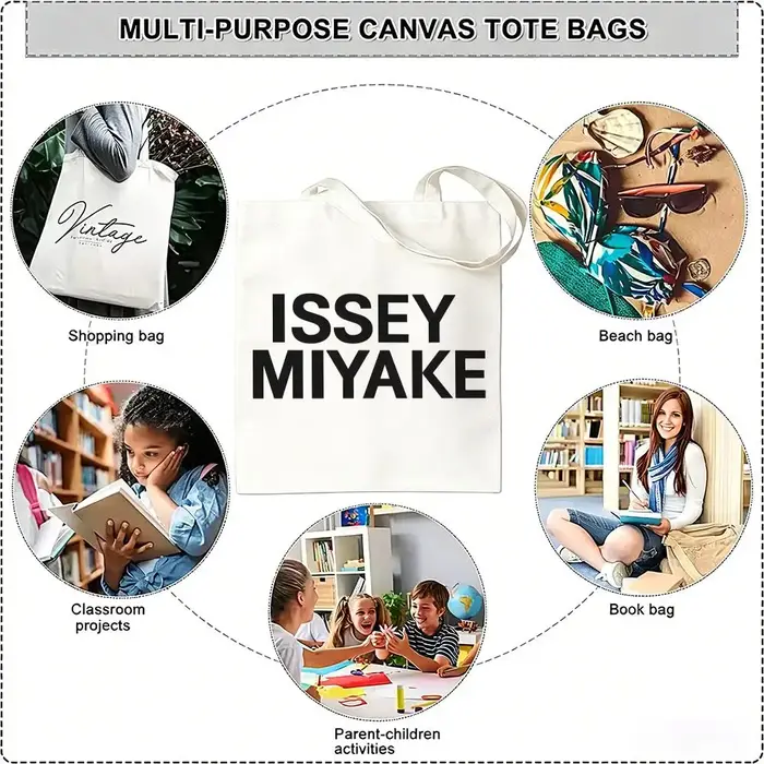 Sacs de rangement de marque I-ISSEY M-MIYAKE, sac en toile pour femmes, sac fourre-tout de grande capacité, sac à bandoulière pour le shopping et l'école