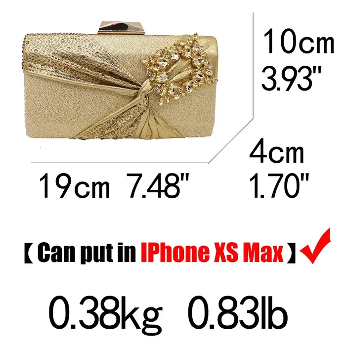 Boutique De FGG doré brillant paillettes nœud pochette pour femmes sac De soirée mariée diamant sacs à main mariage cristal sac fête Cocktail sac