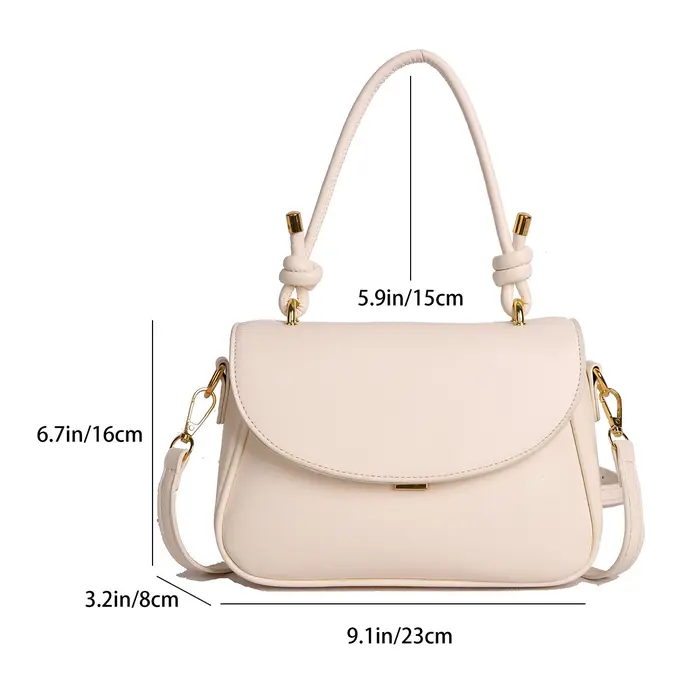 Petit sac fourre-tout élégant en cuir PU pour femmes
