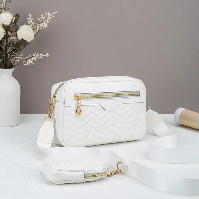 Sac à bandoulière à motif matelassé pour femme