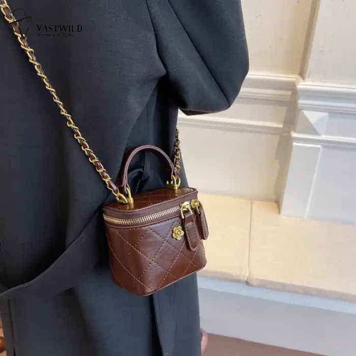 Petit sac seau à bandoulière pour femmes