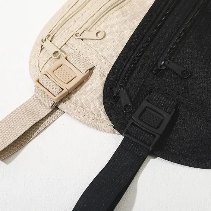 Sacs de taille de voyage pochette pour passeport argent portefeuille de sécurité caché hommes femmes Sport sac de