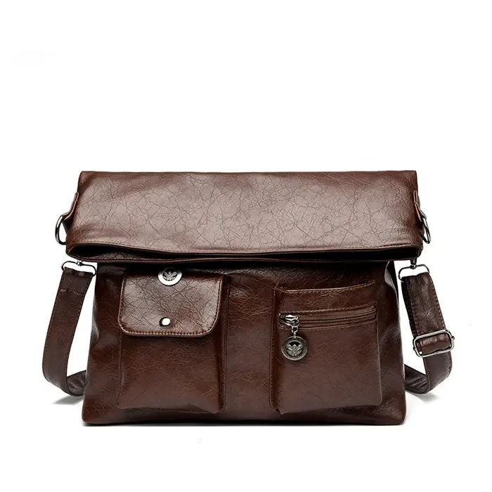 Sac fourre-tout en cuir Pu souple pour femmes