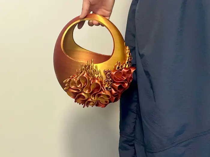 Sac à main imprimé en 3D pour femmes, sac de fête demi-lune créatif en haute mer, sac de Vase pour f