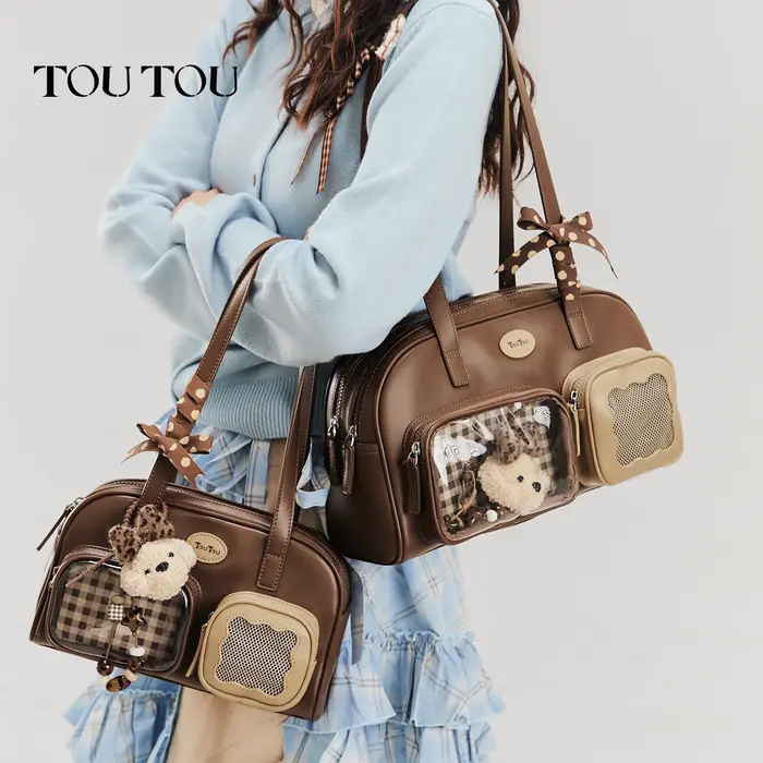 Sac à main de luxe en cuir Toutou multi-poches pour femme