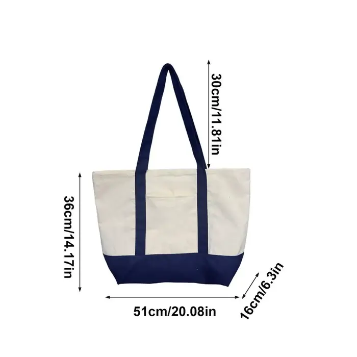 Sac fourre-tout en toile 51x36cm