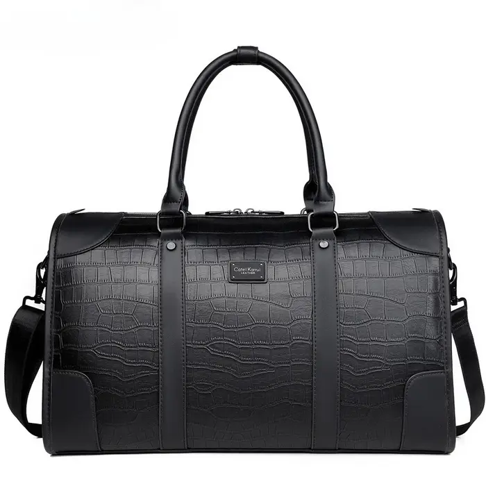 Sac à main de mode pour hommes, fourre-tout de voyage d'affaires, sac de bagages de luxe en cuir PU 