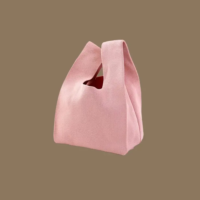 Sacs à main en tricot faits à la main pour femmes, mini sac de poignet à nœud, fourre-tout décontrac