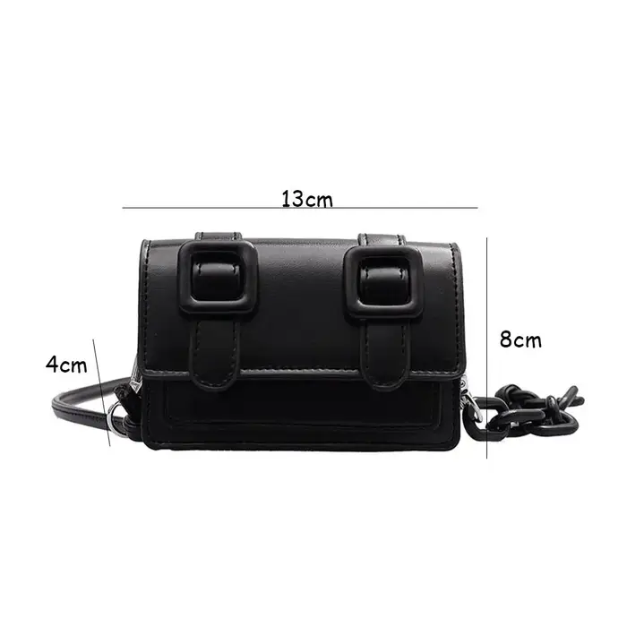 Mini petits sacs messager pour femmes fille chaîne sac à main en cuir PU sac