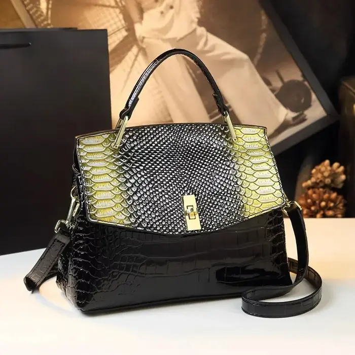 Nouveau Sac à Main 2026 Motif Crocodile pour Femme – Sac Bandoulière Polyvalent et Tendance avec Texture Raffinée – Sac de Maman
