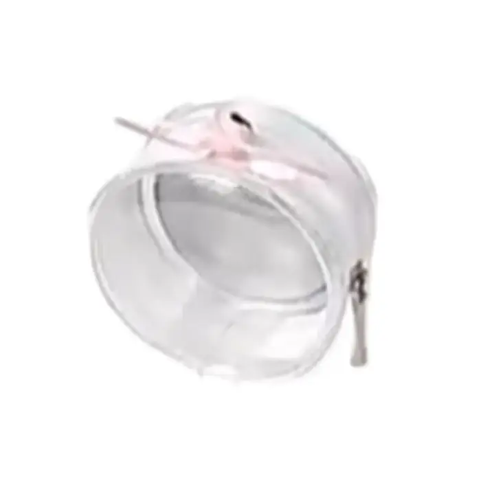 Pochette de rangement ronde pour affichage de badges, étui de Protection pour porte-clés, sac d'exposition double face, sac d'extérieur Transparent en PVC