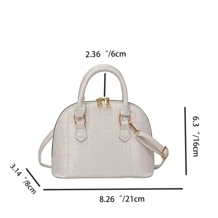 Sac à main vintage de style français à motif crocodile