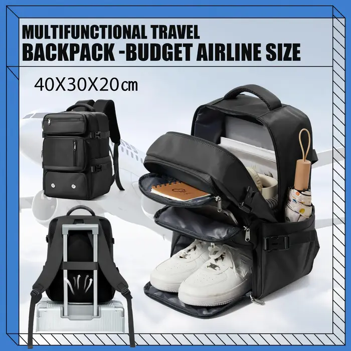 Sac à dos de voyage sac de cabine d'avion sac à dos Ryanair 40x20x25 bagages pochette d'ordinateur antivol hommes femmes sac pour sport Trekking