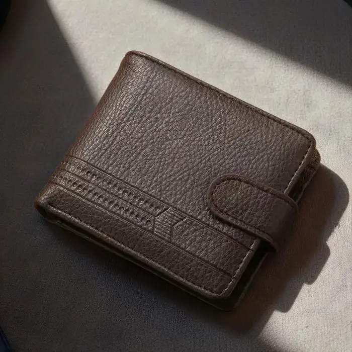 Porte-monnaie de couleur unie pour hommes, porte-cartes, portefeuille minimaliste décontracté, porte