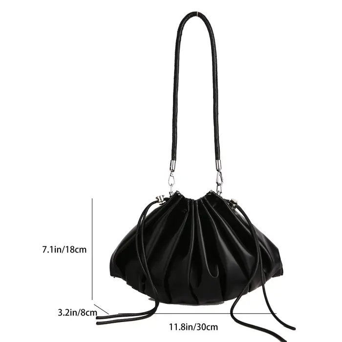 Sac à bandoulière argenté de luxe pour femmes