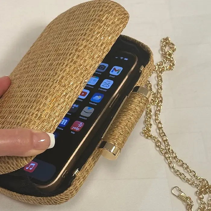 Pochette en paille pour femmes