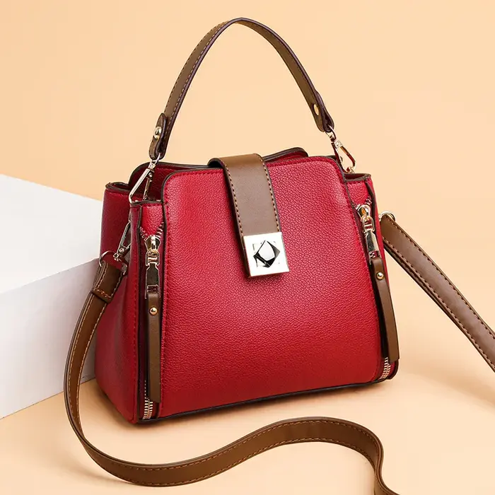 Petits sacs à bandoulière seau pour femmes, sacoches de luxe de styliste en cuir PU, sacs à main décontractés de couleur unie pour dames