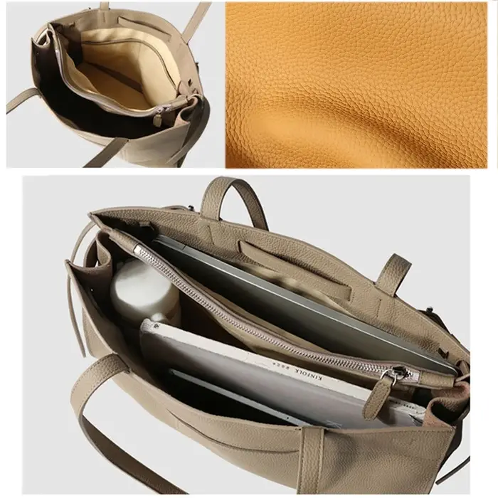 Femmes fourre-tout pochette d'ordinateur 2025 nouveau luxe en cuir véritable banlieue sac à main femme grande capacité minimaliste ordinateur sac à bandoulière