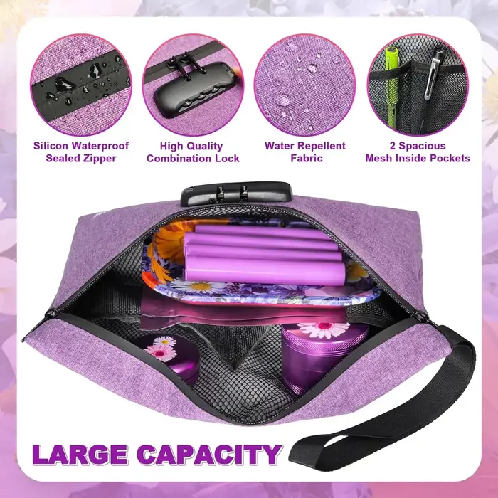 Pochette anti-odeur avec sac de rangement combiné et facile pour les voyages et les utilisations à la maison