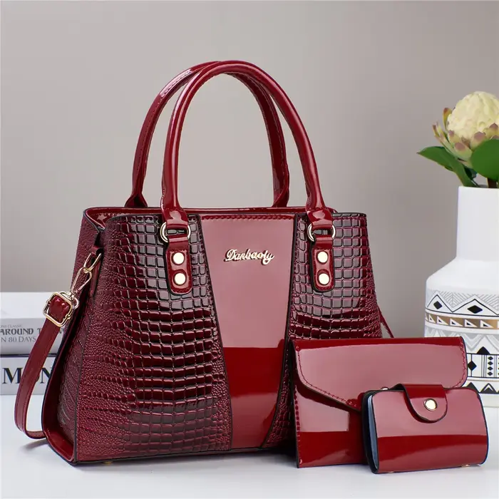 Nouveau sac à bandoulière grande capacité motif crocodile