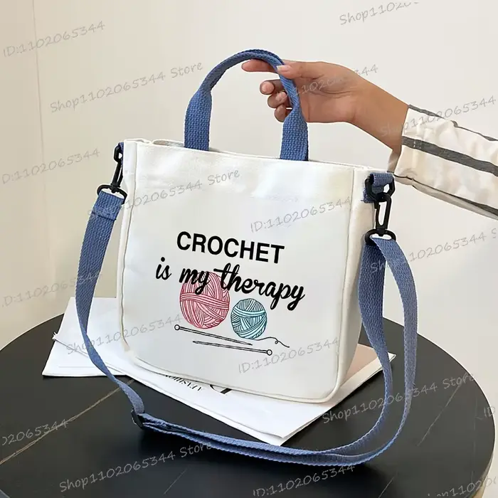 Sac à bandoulière sur le thème du crochet pour femme