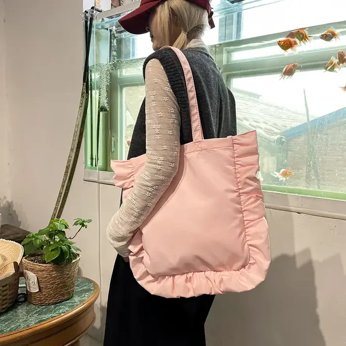 Sac à bandoulière élégant à volants pour femmes