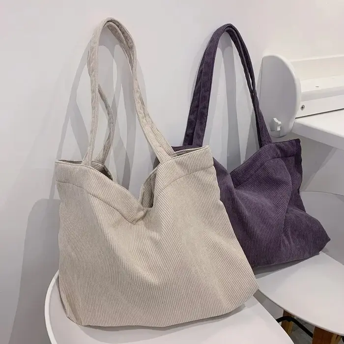 Sac à main en velours côtelé pour femmes