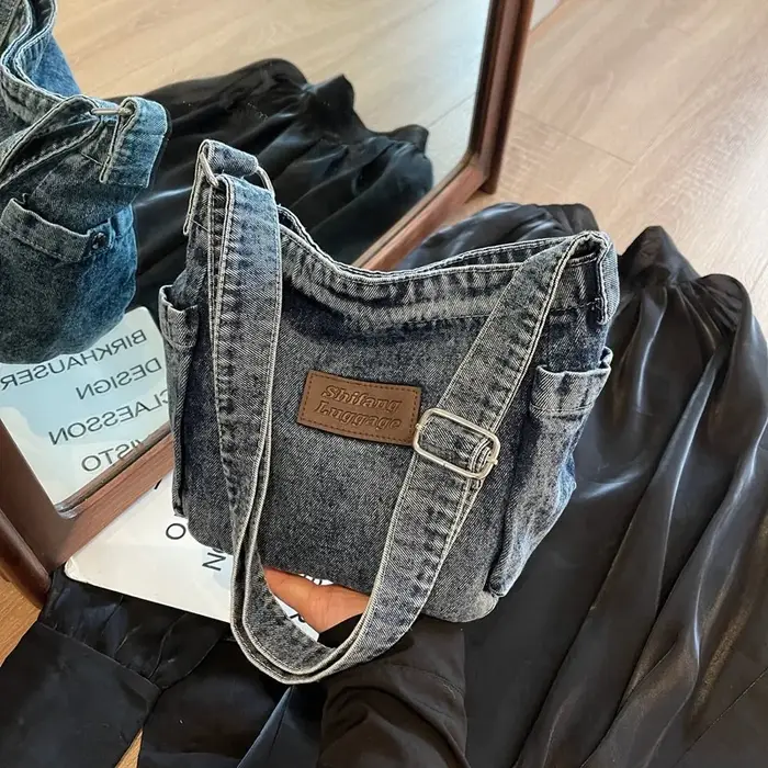 Sac à bandoulière en denim pour femmes