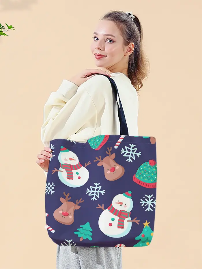 Sac à main décontracté imprimé sur le thème de noël
